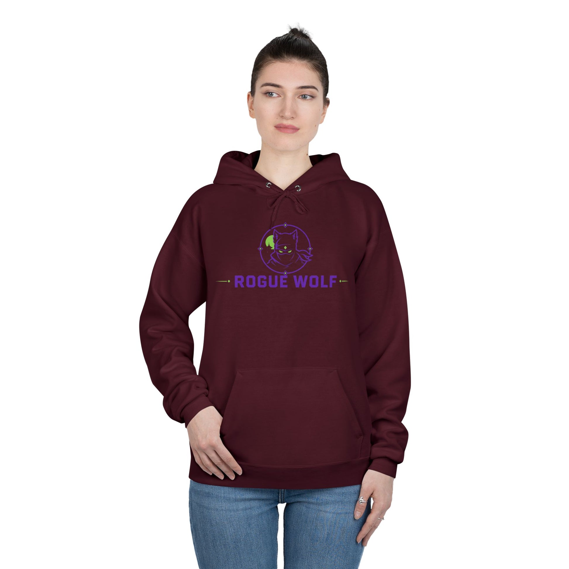 Rogue Wolf 'Lightswitch Lounge' Graphic Hoodie — Retro Neon B-Side Pullover Style 2