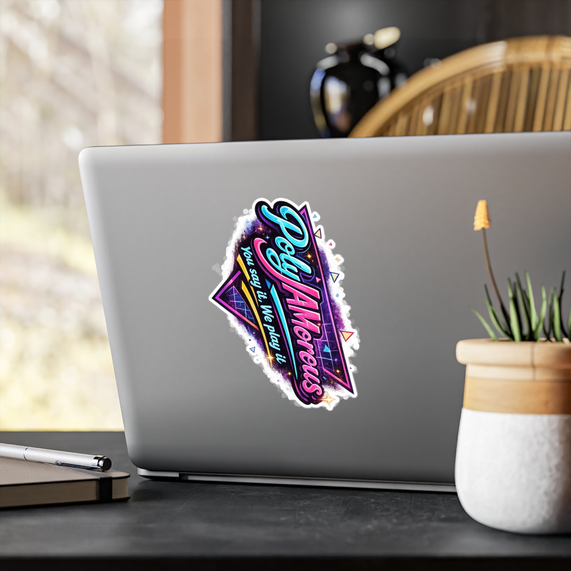 PolyJAMorous Sticker — Kiss-Cut Vinyl Decal for Kenzo Live DJ Stream