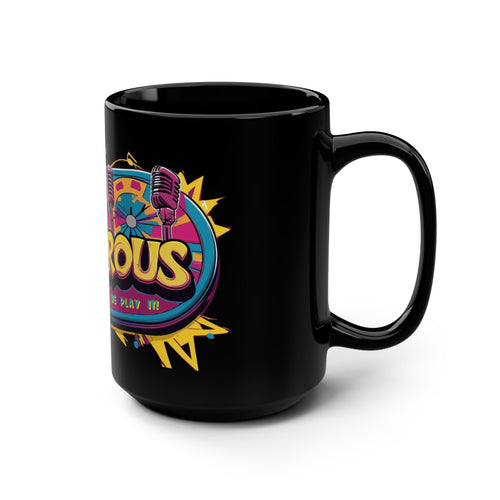 Colorful Poly-JAM-orous Coffee Mug, Fun Gift for Musicians, Playful Drinkware for All Occasions, Unique Cup for Collectors, Vibrant Art Mug
