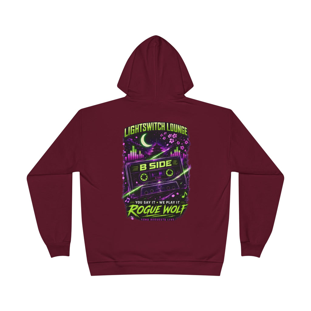 Rogue Wolf 'Lightswitch Lounge' Graphic Hoodie — Retro Neon B-Side Pullover Style 2