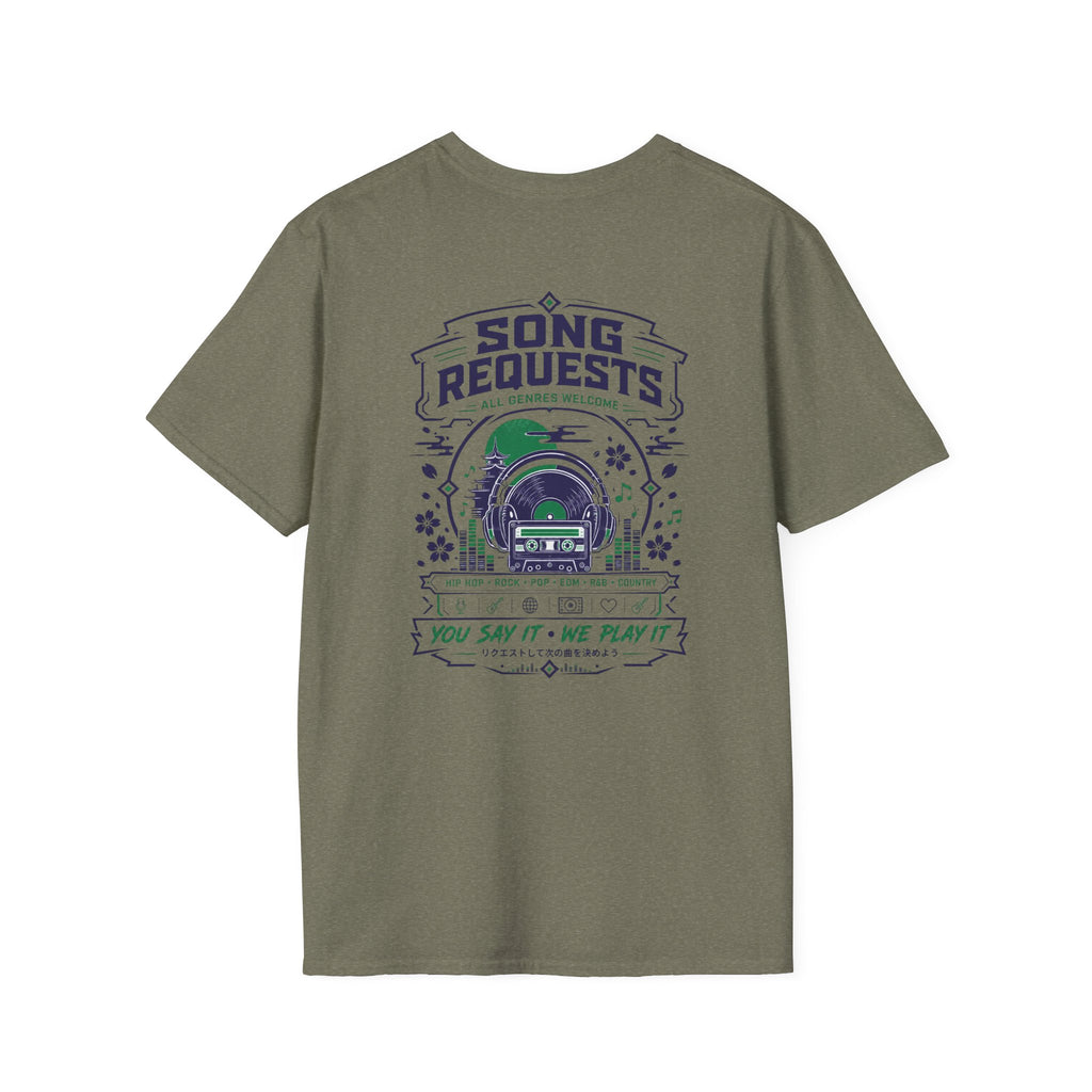 Rogue Wolf Retro Asia Graphic Music T-Shirt, Unisex Softstyle Tee, Casual Wear