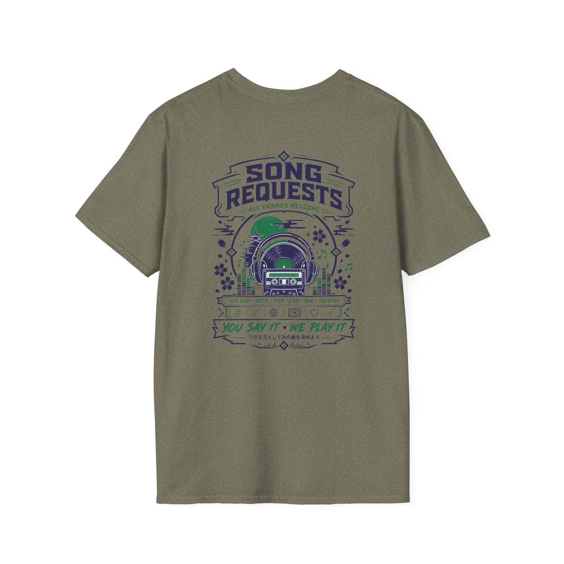 Rogue Wolf Retro Asia Graphic Music T-Shirt, Unisex Softstyle Tee, Casual Wear