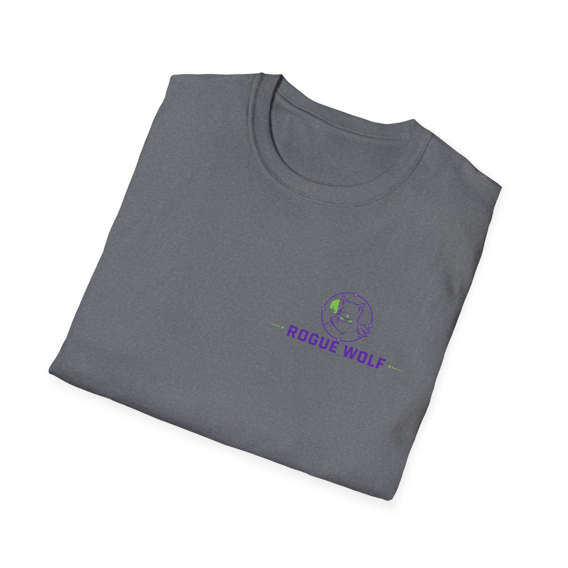 Rogue Wolf Retro Asia Graphic Music T-Shirt, Unisex Softstyle Tee, Casual Wear