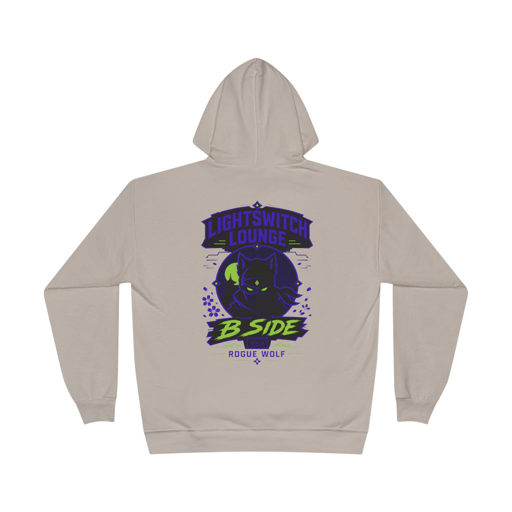 Rogue Wolf 'Lightswitch Lounge' Graphic Hoodie — Retro Neon B-Side Pullover
