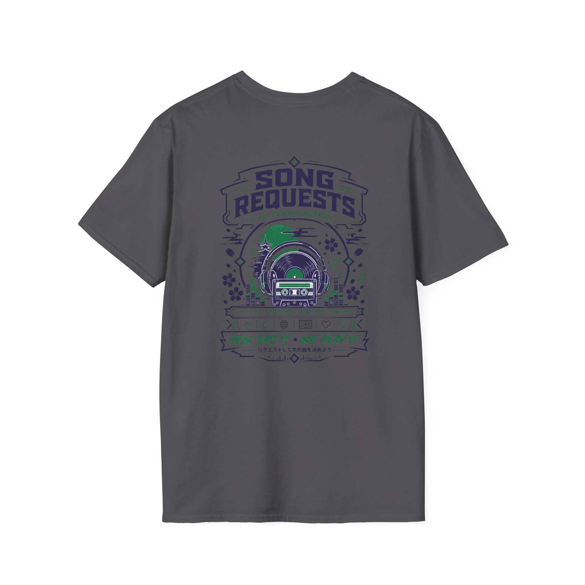 Rogue Wolf Retro Asia Graphic Music T-Shirt, Unisex Softstyle Tee, Casual Wear