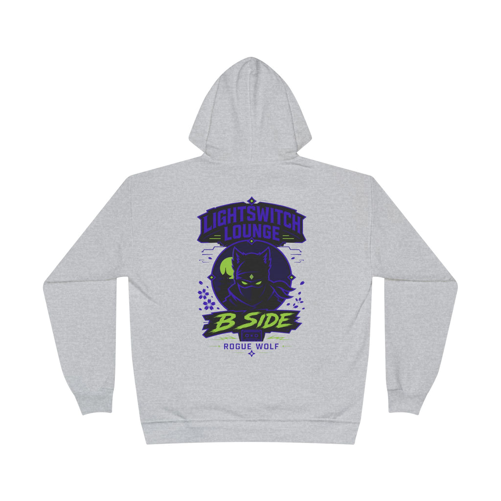 Rogue Wolf 'Lightswitch Lounge' Graphic Hoodie — Retro Neon B-Side Pullover