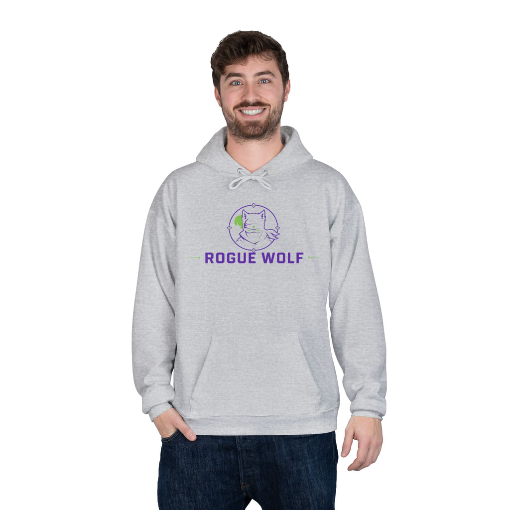 Rogue Wolf 'Lightswitch Lounge' Graphic Hoodie — Retro Neon B-Side Pullover
