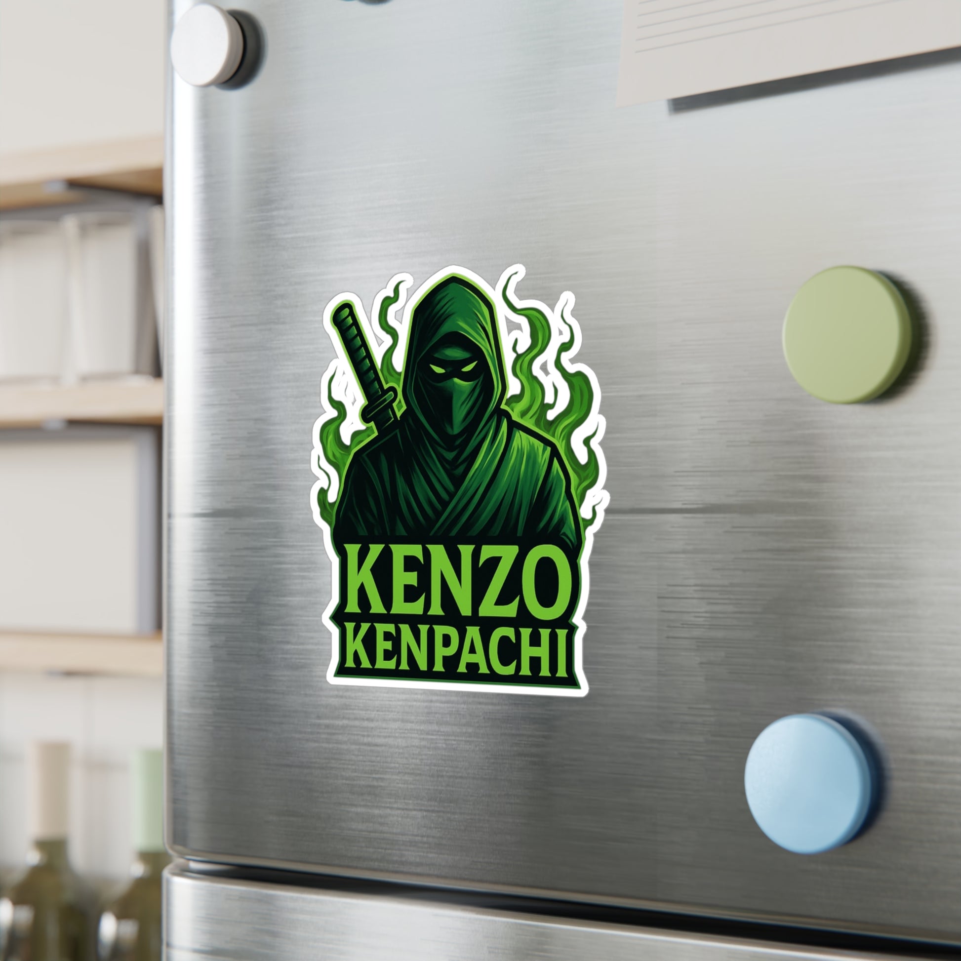 Kenzo Kenpachi Vinyl Decals | Anime Wall Art, Stickers for Fans, Home Decor, Laptop Decoration, Gift Ideas