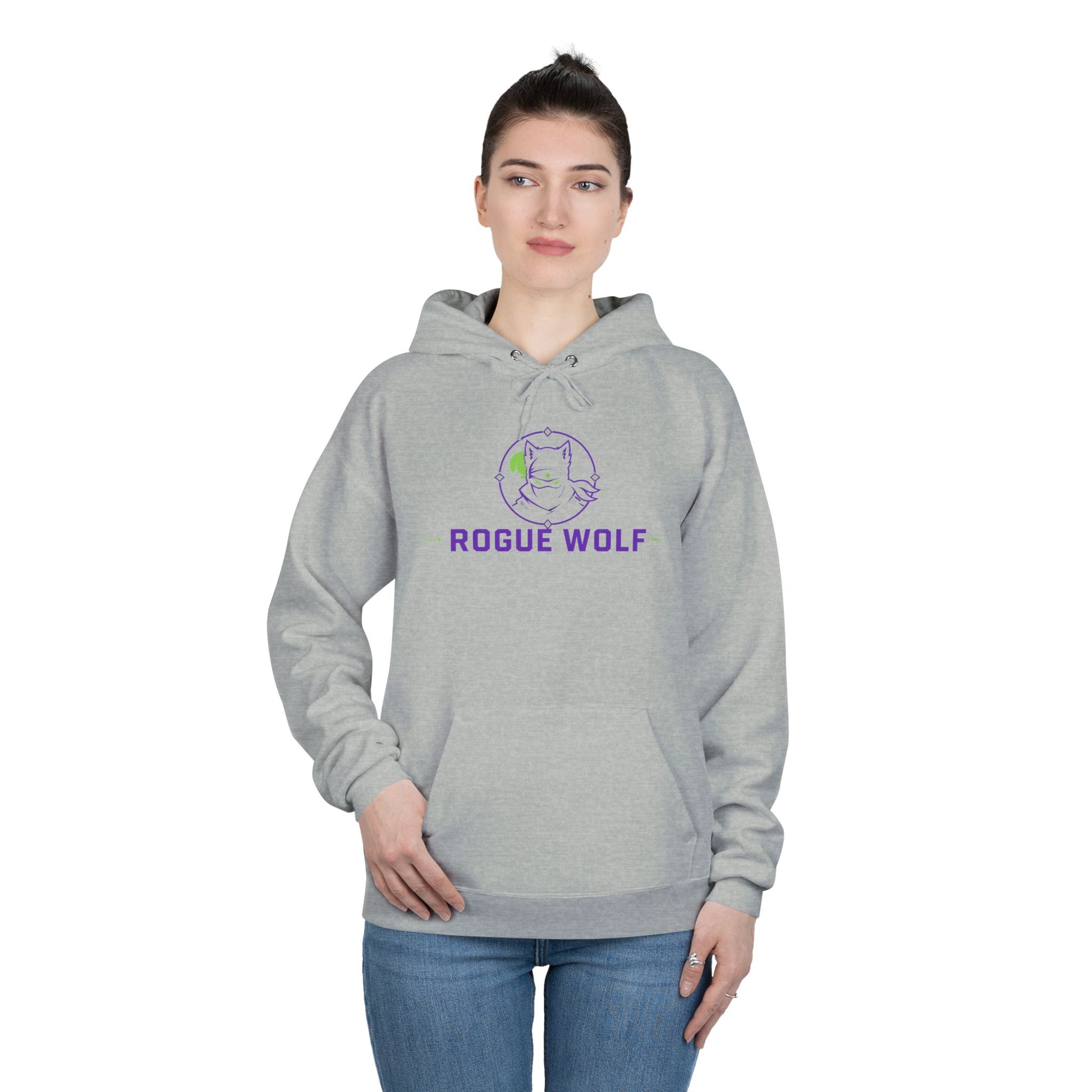 Rogue Wolf 'Lightswitch Lounge' Graphic Hoodie — Retro Neon B-Side Pullover Style 2