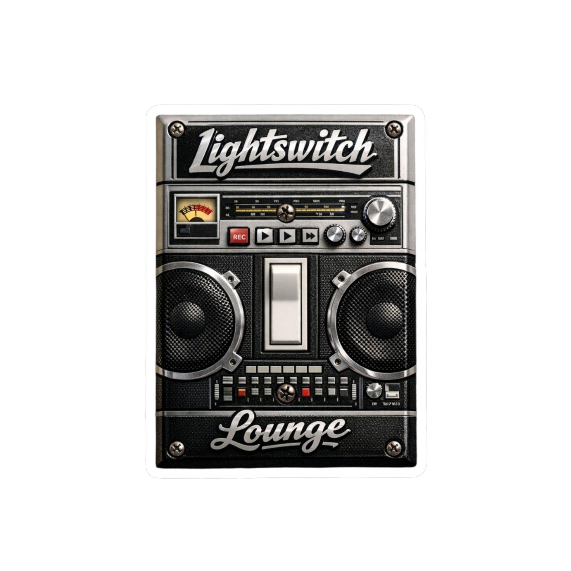 Lightswitch Lounge Switch Cover Plate Vinyl Decal — Kiss-Cut Sticker for Light Switch