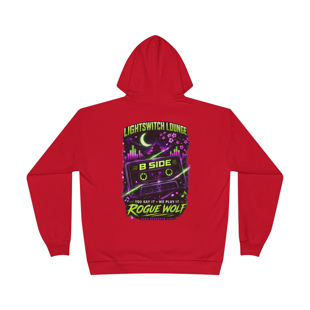 Rogue Wolf 'Lightswitch Lounge' Graphic Hoodie — Retro Neon B-Side Pullover Style 2