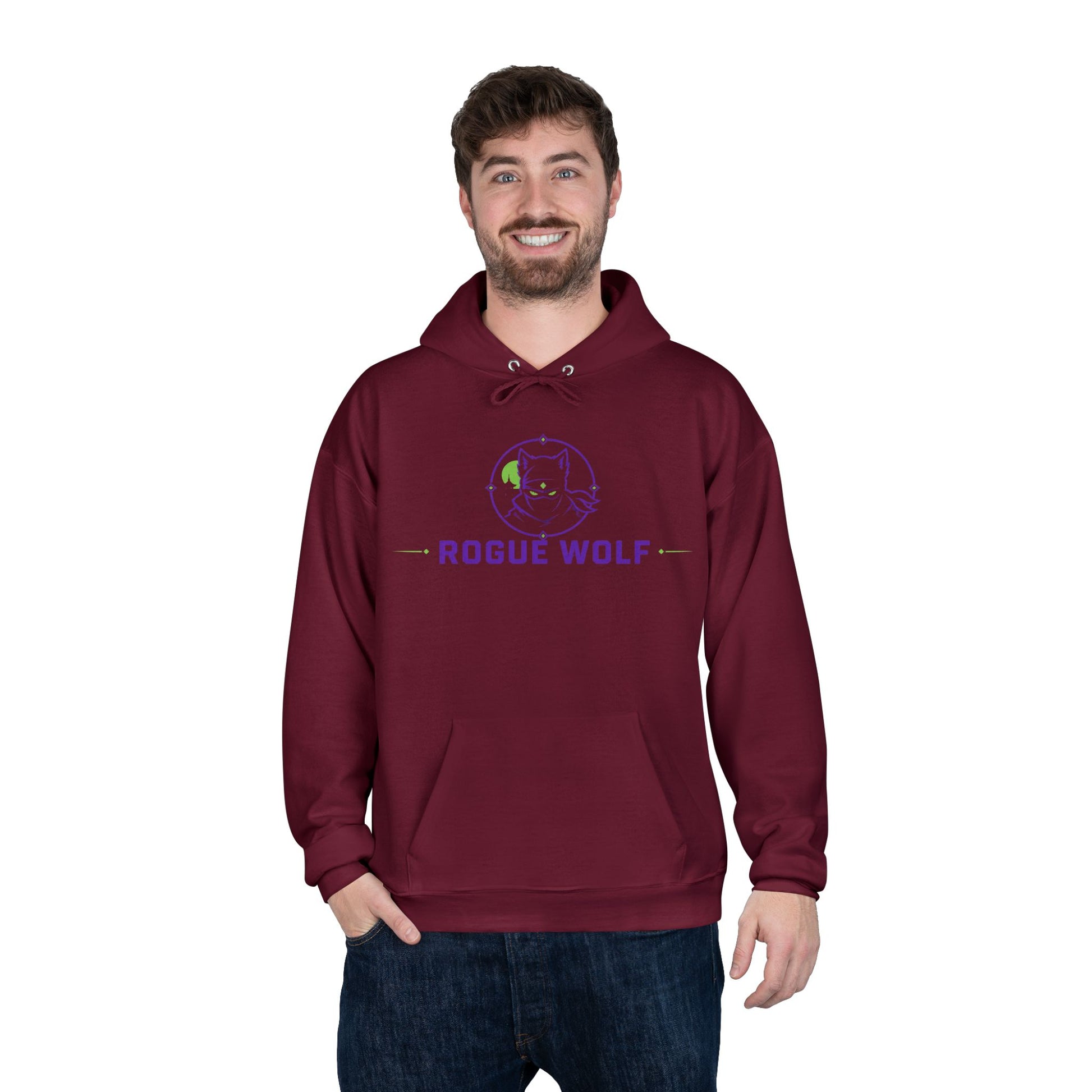 Rogue Wolf 'Lightswitch Lounge' Graphic Hoodie — Retro Neon B-Side Pullover Style 2