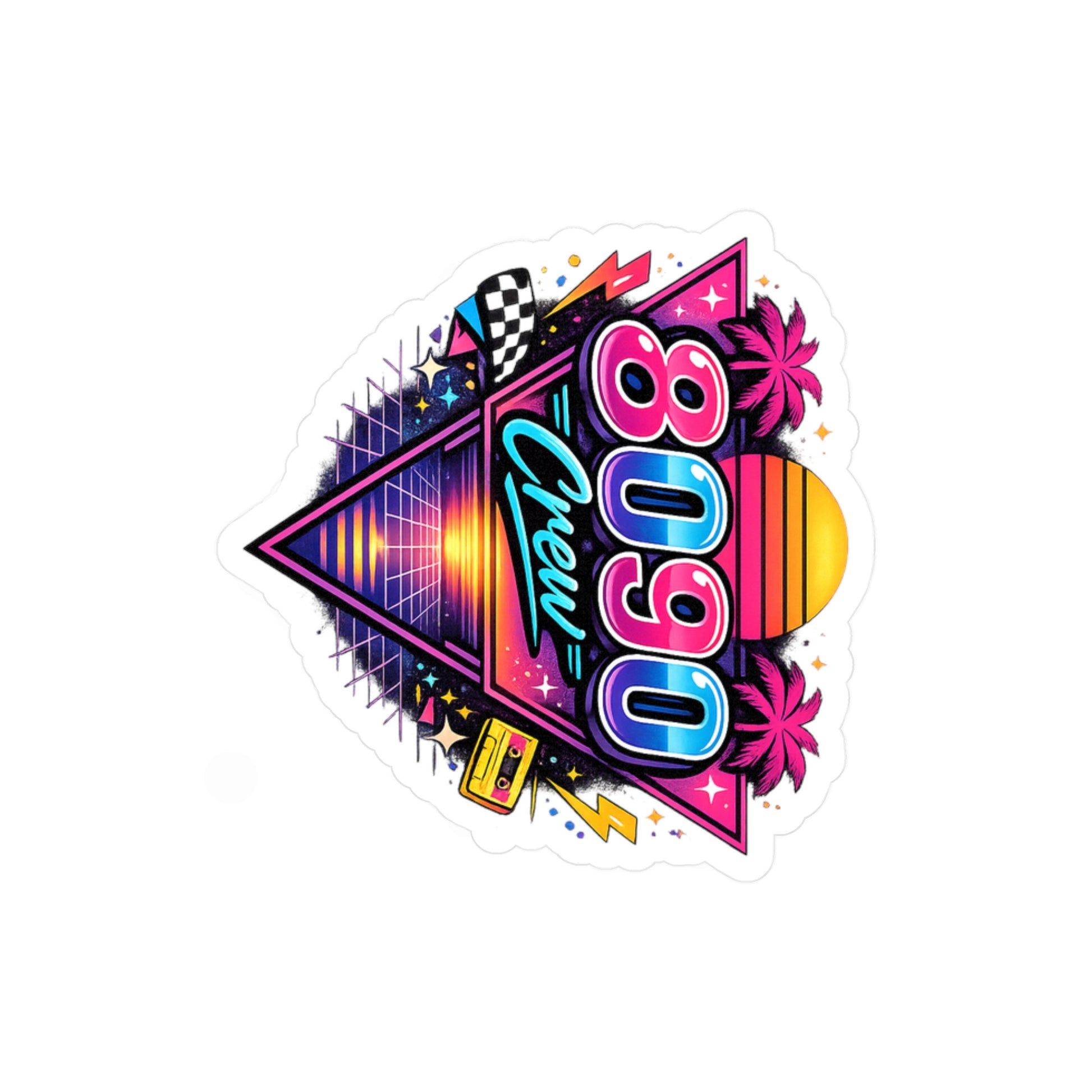Crew Sticker — 8-0-9-0 for Kenzo's Lightswitch Lounge DJ Livestream (Kiss-Cut Vinyl Decal)