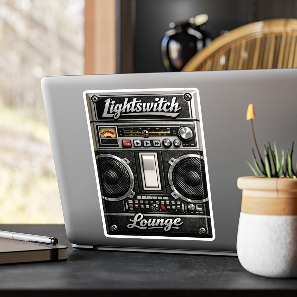 Lightswitch Lounge Switch Cover Plate Vinyl Decal — Kiss-Cut Sticker for Light Switch