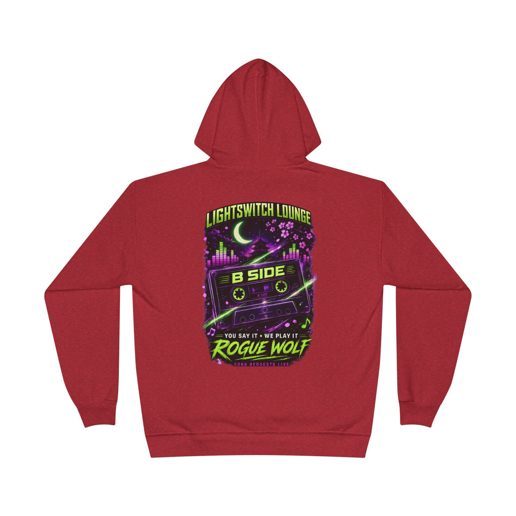 Rogue Wolf 'Lightswitch Lounge' Graphic Hoodie — Retro Neon B-Side Pullover Style 2