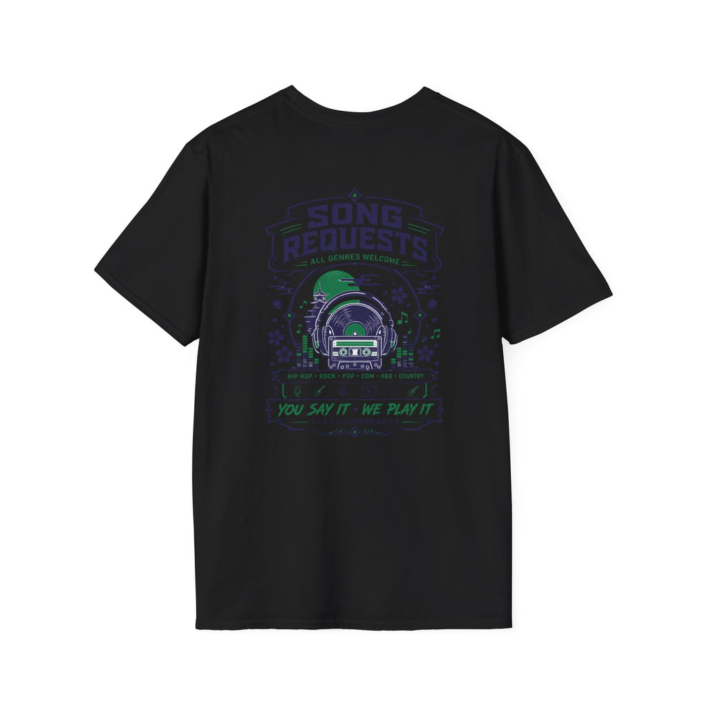 Rogue Wolf Retro Asia Graphic Music T-Shirt, Unisex Softstyle Tee, Casual Wear