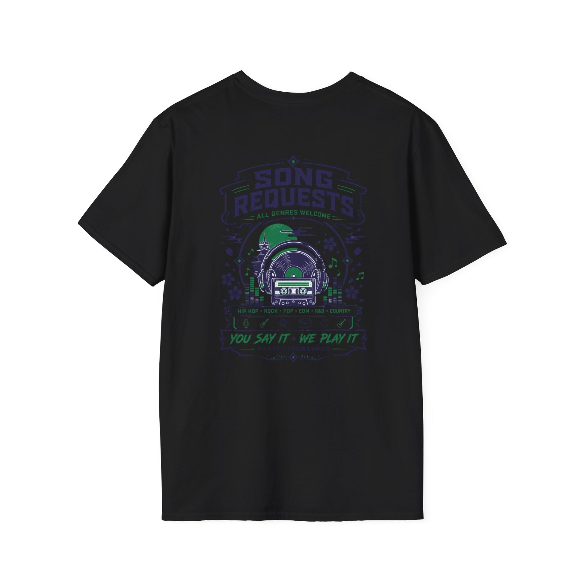 Rogue Wolf Retro Asia Graphic Music T-Shirt, Unisex Softstyle Tee, Casual Wear