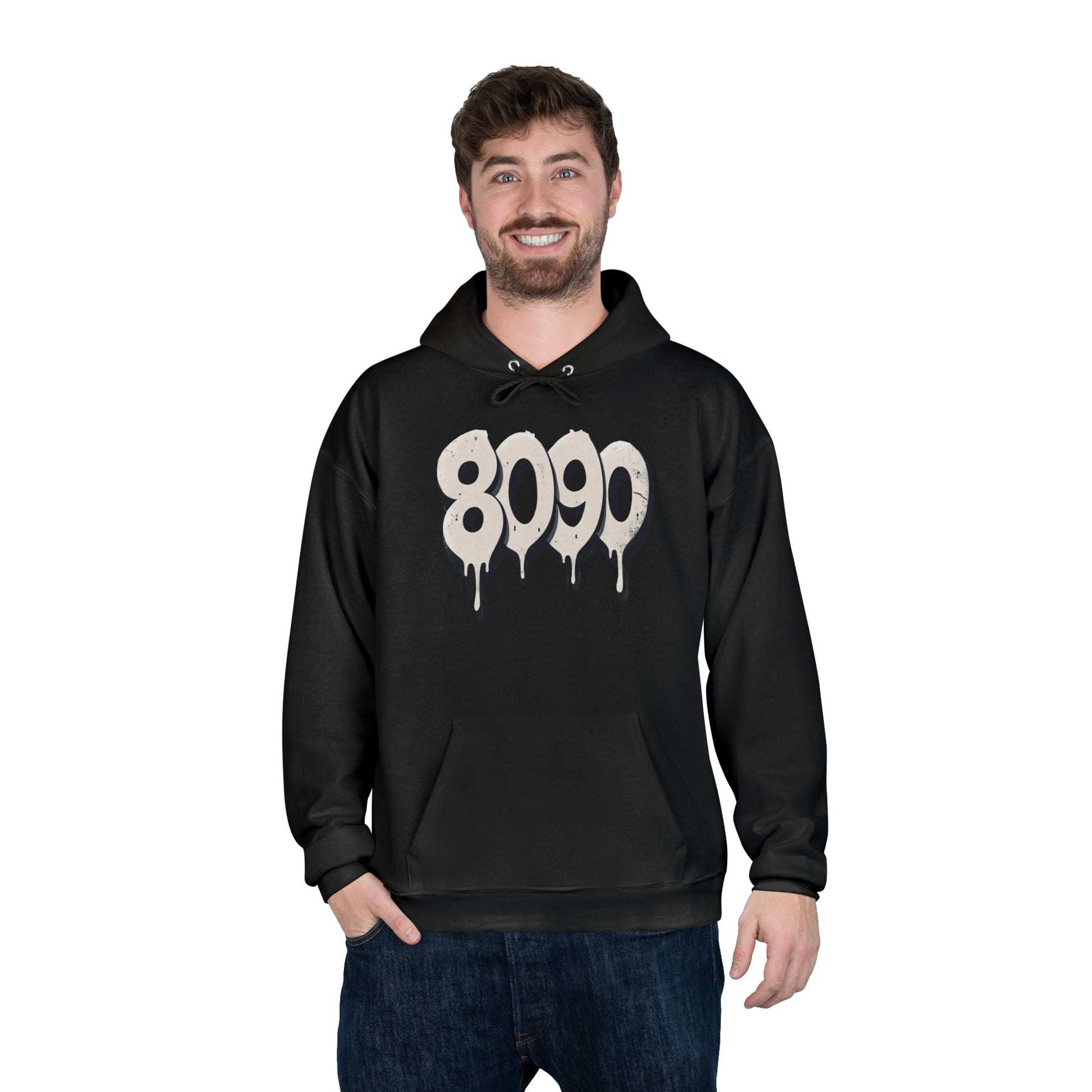 8-0-9-0 Crew Basic Hoodie | Unique Graphic Pullover Sweatshirt for Music Lovers