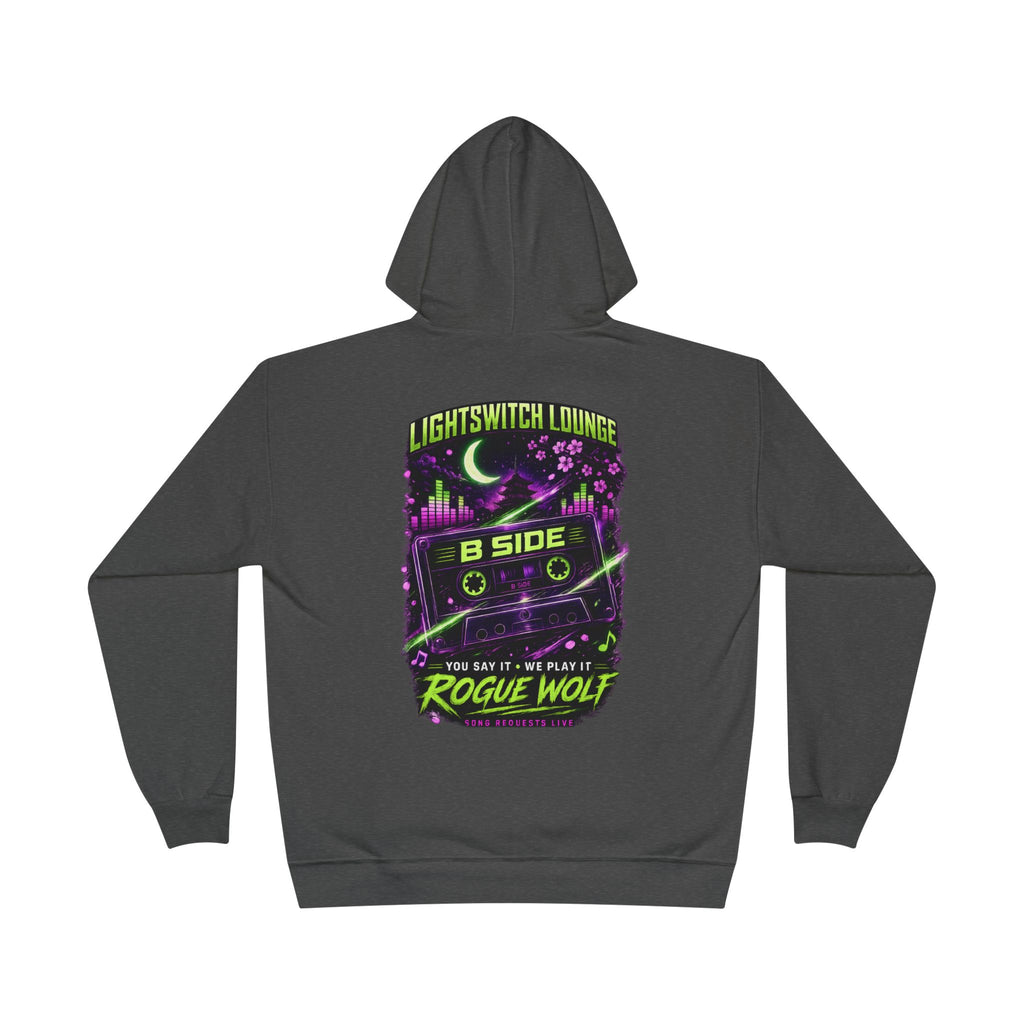 Rogue Wolf 'Lightswitch Lounge' Graphic Hoodie — Retro Neon B-Side Pullover Style 2