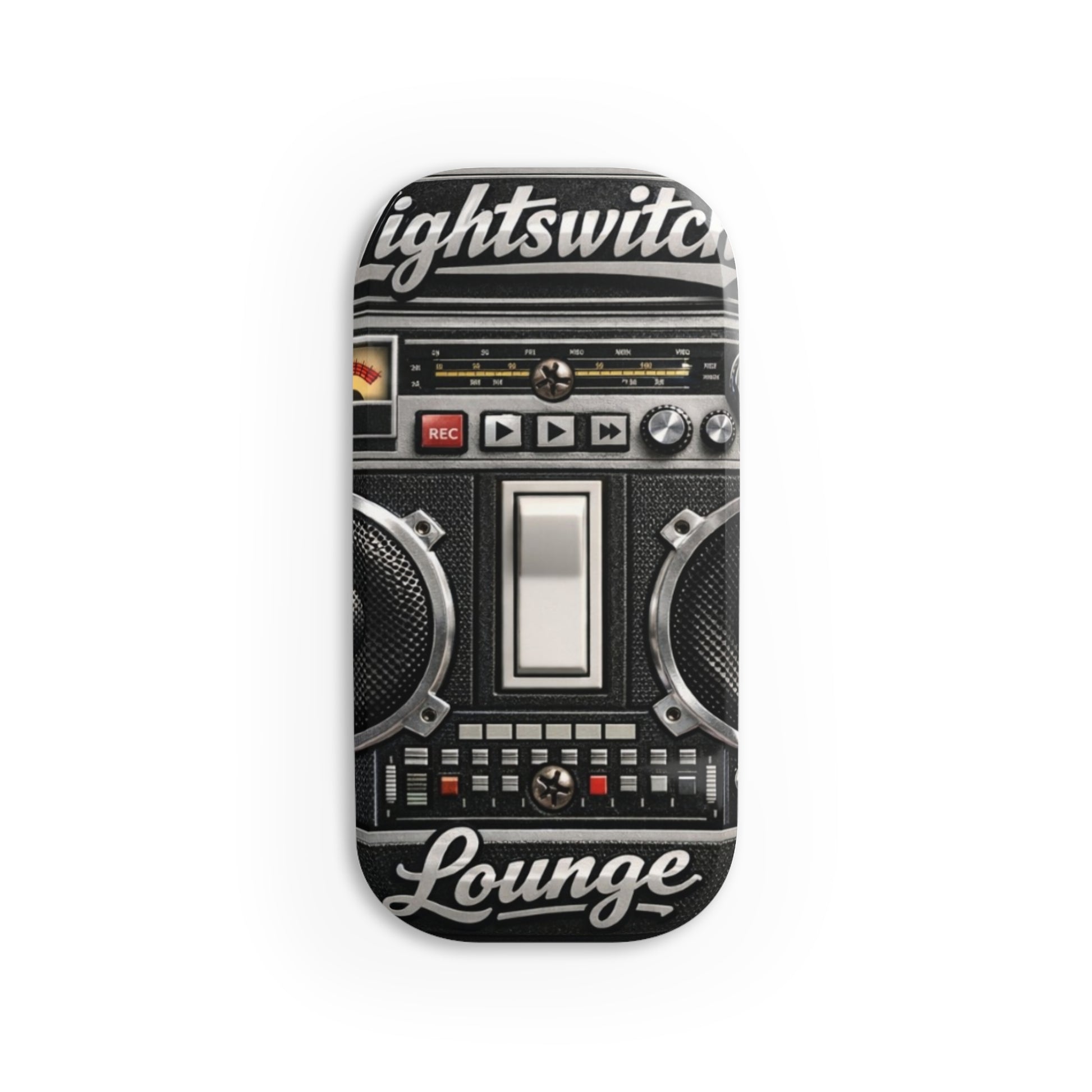 Retro Lightswitch Plate Phone Grip – "Lightswitch Lounge" Click-On Stand