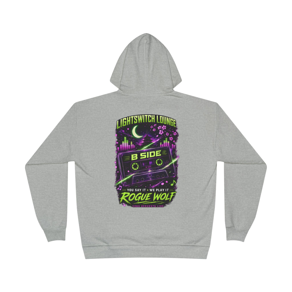 Rogue Wolf 'Lightswitch Lounge' Graphic Hoodie — Retro Neon B-Side Pullover Style 2