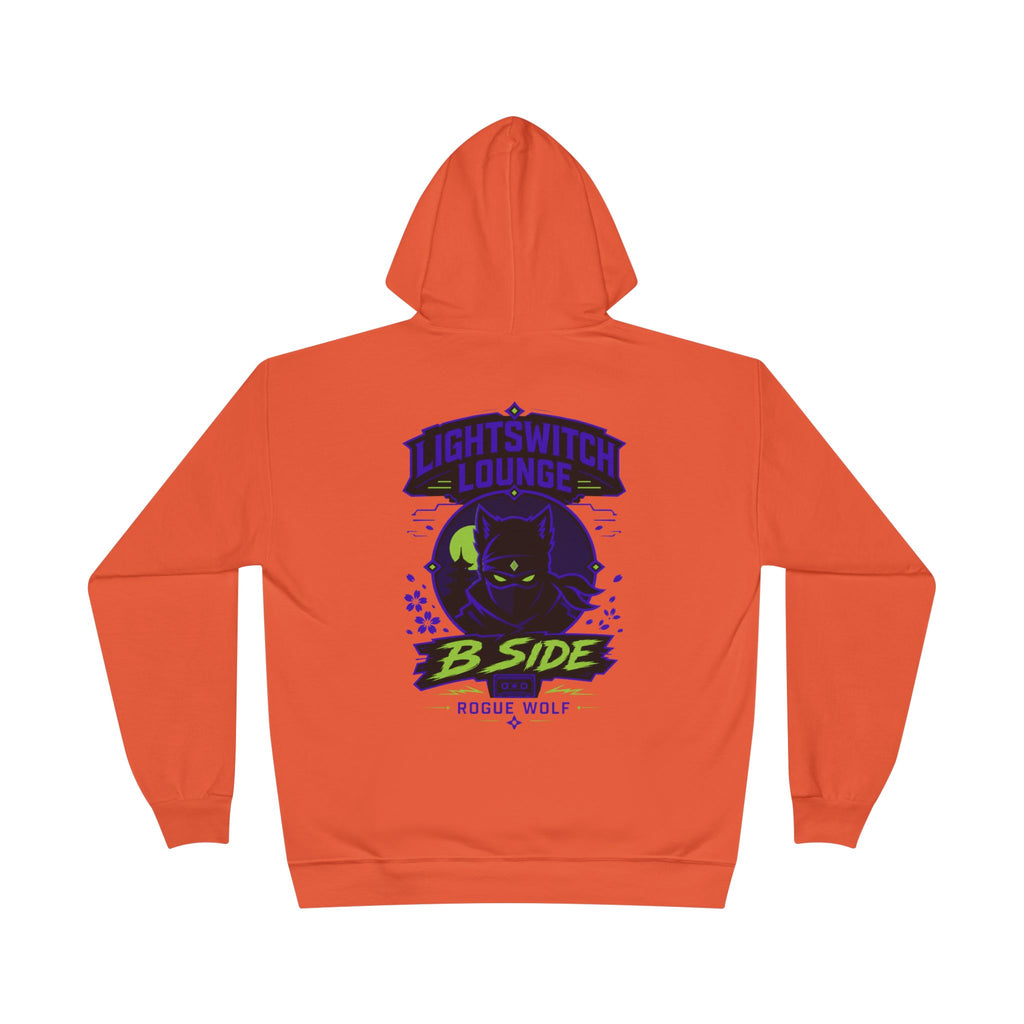 Rogue Wolf 'Lightswitch Lounge' Graphic Hoodie — Retro Neon B-Side Pullover